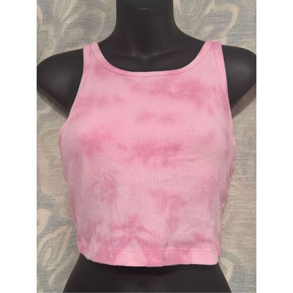 Nice Victoria’s secret pink cropped ribbed tank size small PINKS good condition - Picture 1 of 5